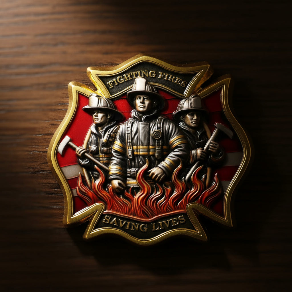 Firefighter Bravery Sacrifice Duty Coin mysite