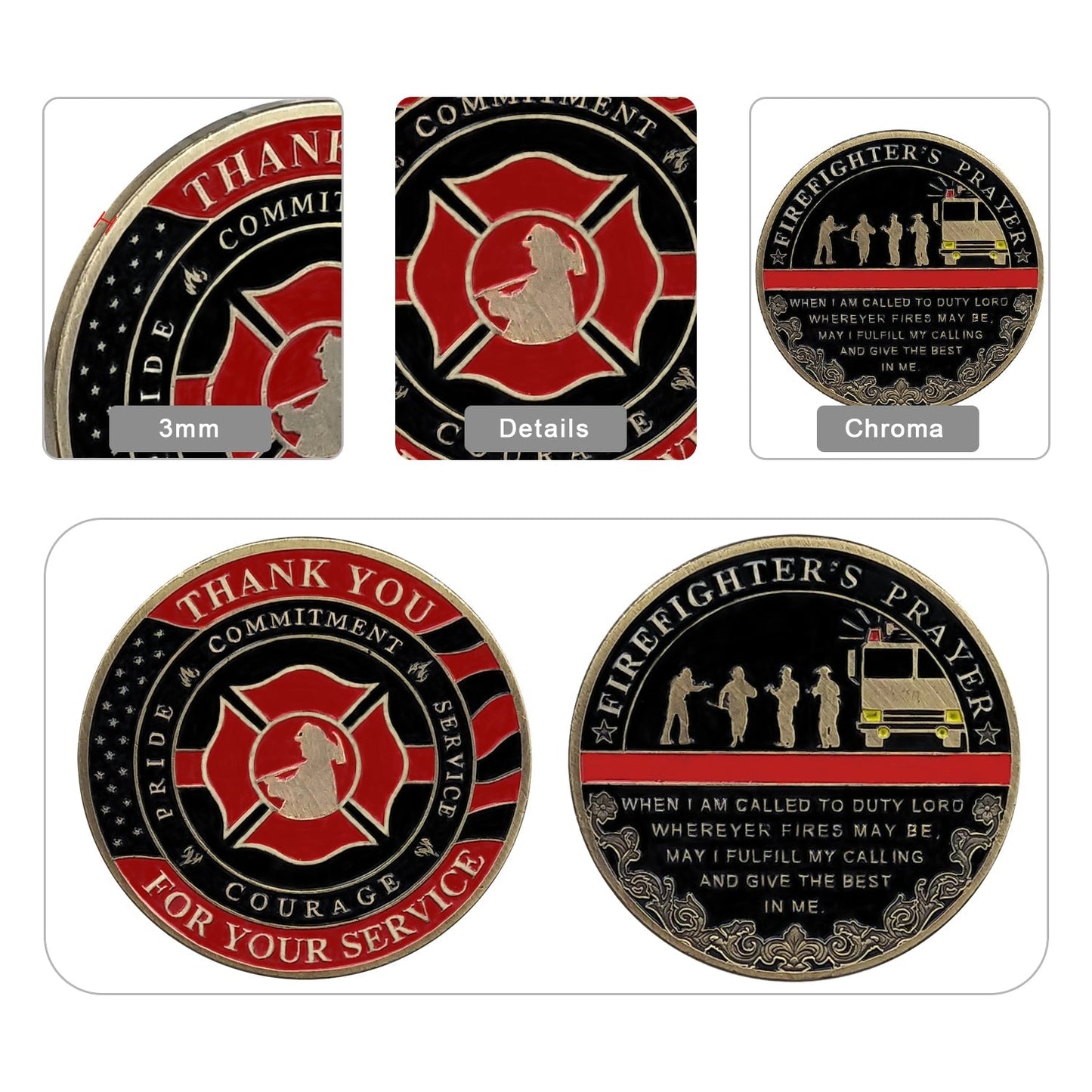 Firefighter Team Thank You Challenge Coin mysite