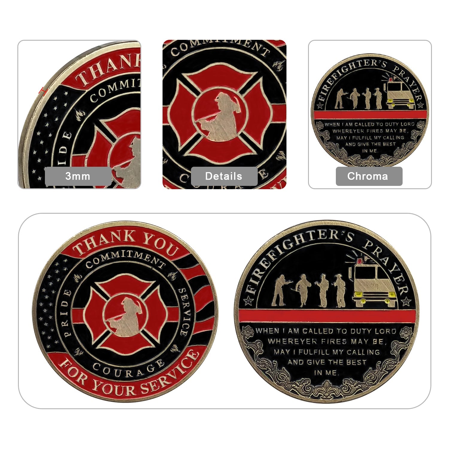 Firefighter Team Thank You Challenge Coin mysite