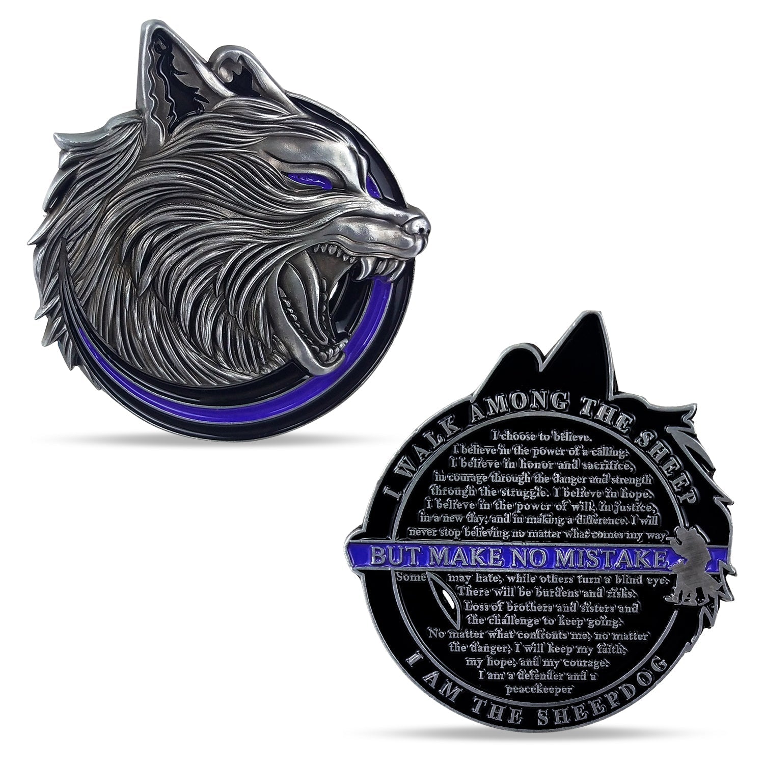 Police Challenge Coin Thin Blue Line Military Gift I Am The Sheepdog Commemorative Gift mysite
