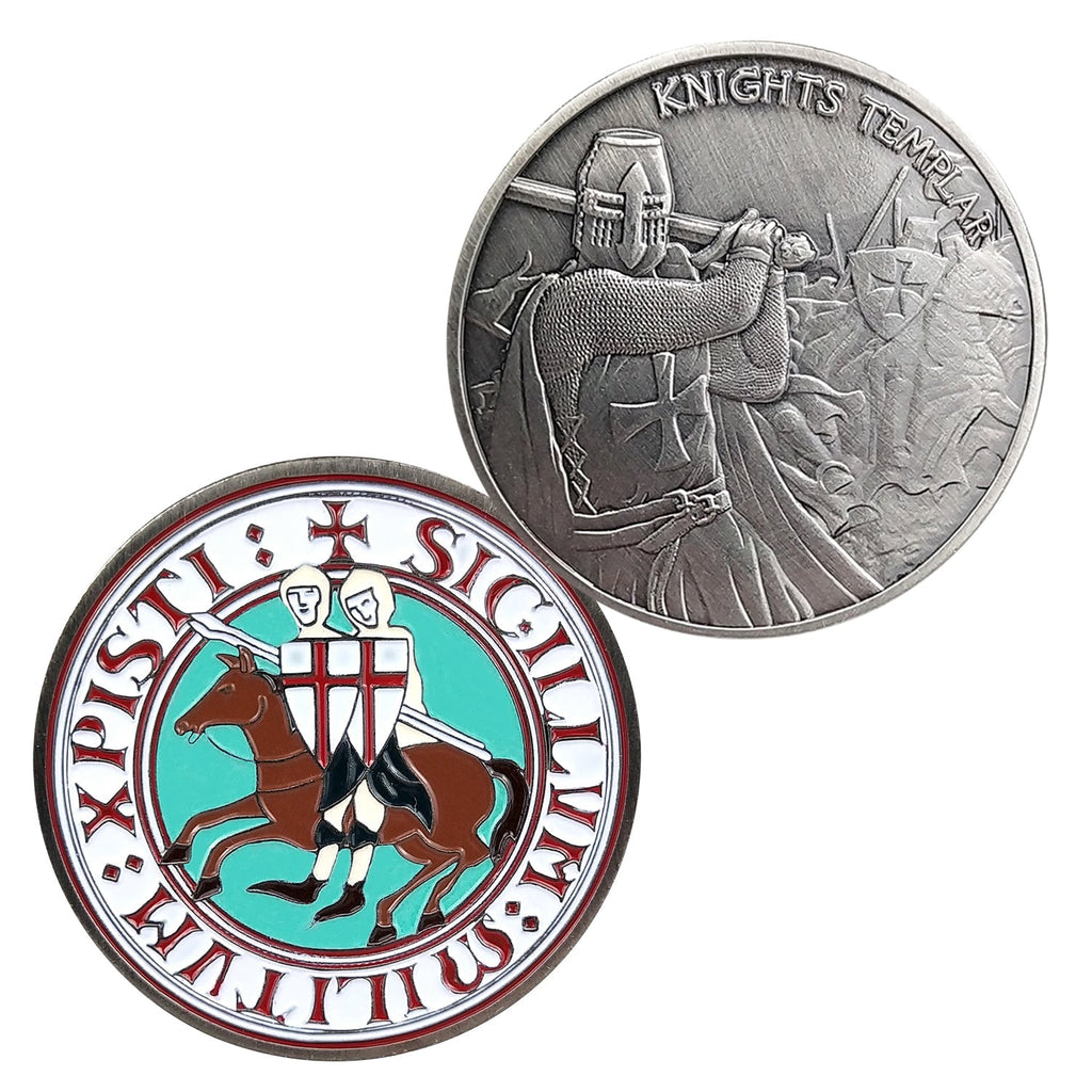 4 Pcs Bundle Knight Templar Red Cross Challenge Coin Gift Set mysite