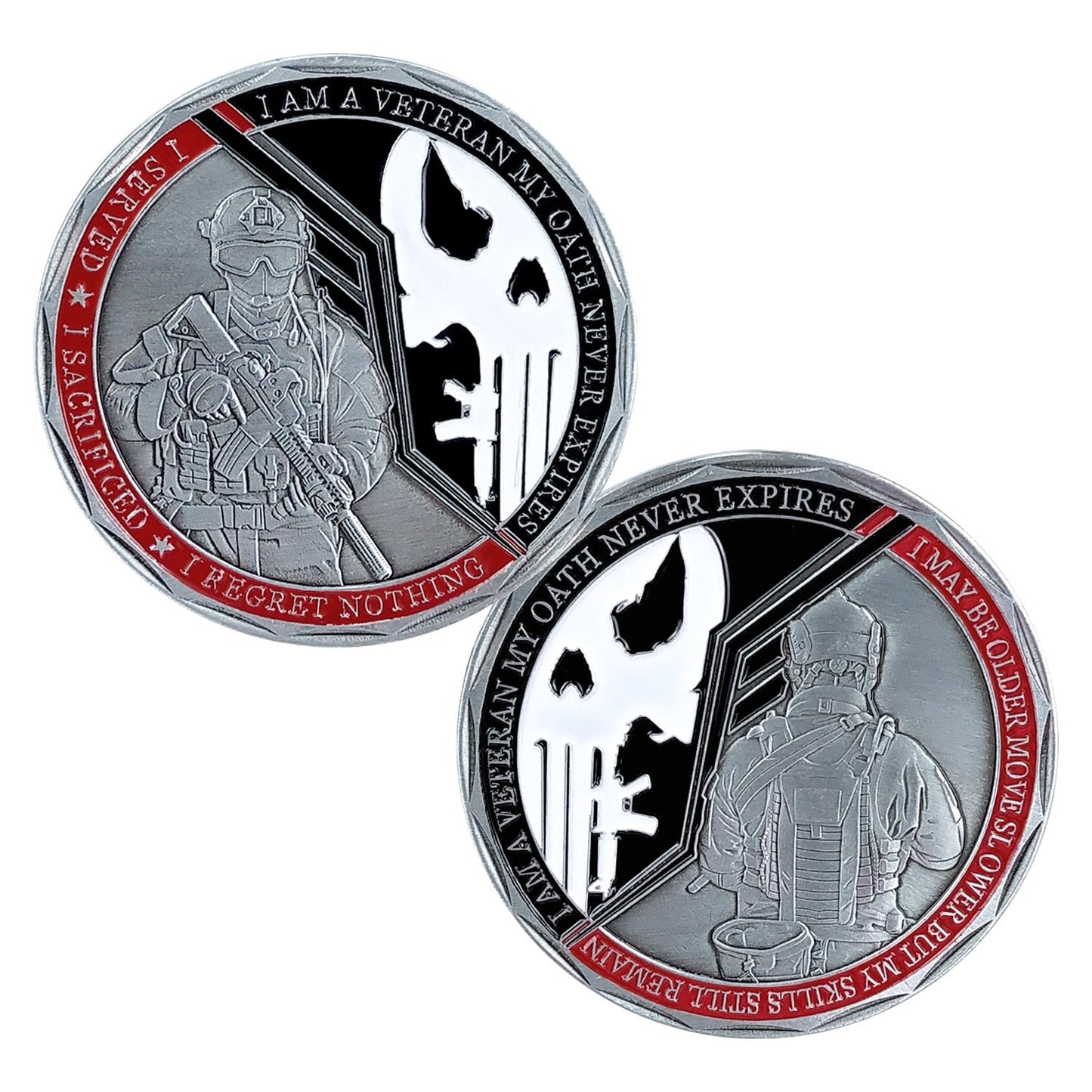 Veterans Oath Challenge Coin Served Never Expired Medallion Gift mysite