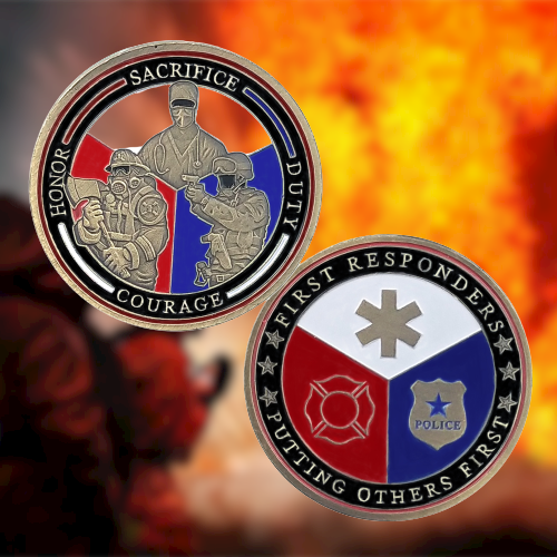 First Responder Challenge Coin SWAT EMT FIREFIGHTER mysite