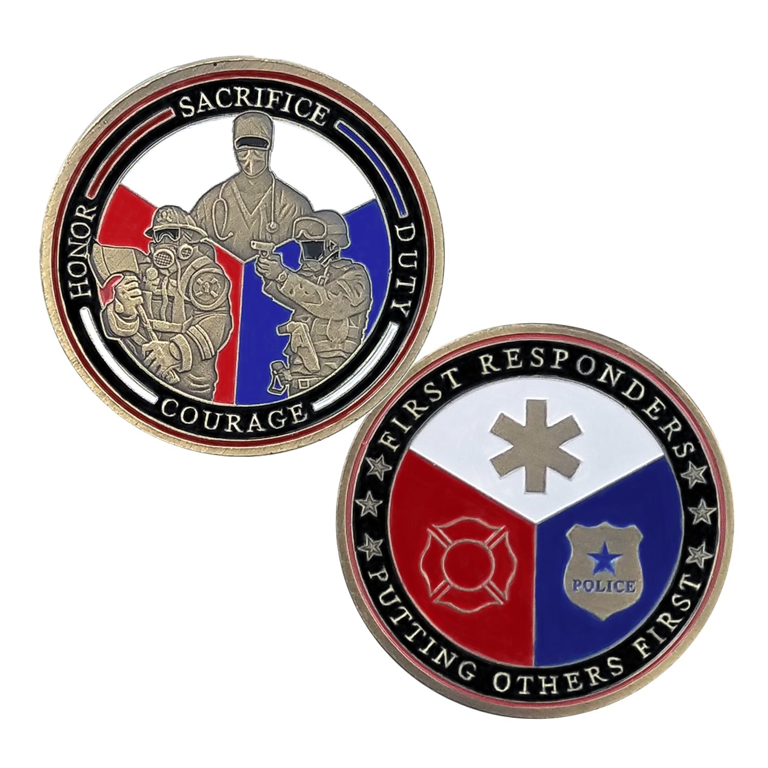 First Responder Challenge Coin SWAT EMT FIREFIGHTER mysite