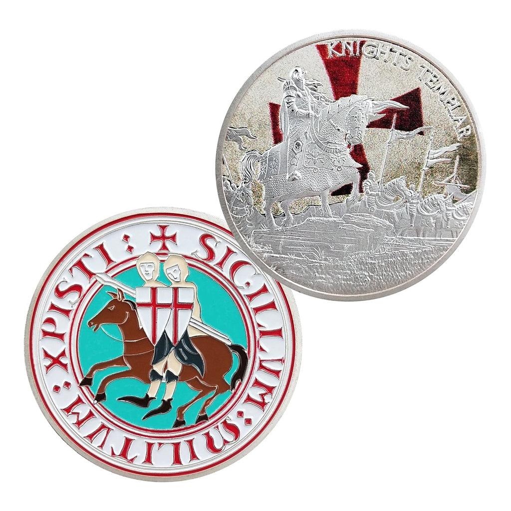 4 Pcs Bundle Knight Templar Red Cross Challenge Coin Gift Set mysite