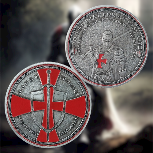 Knights Templar Armor Of God Challenge Coin Gifts for Christian🎁 mysite