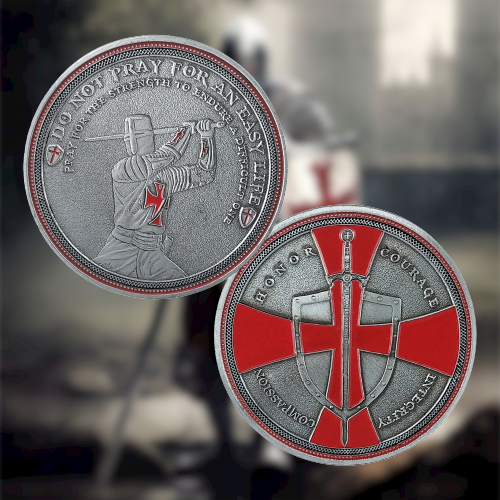 Knights Templar Armor Of God Challenge Coin Gifts for Christian🎁 mysite