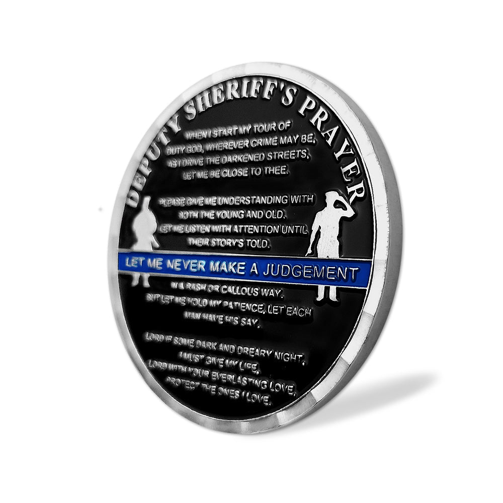 Deputy Sheriff's Prayer Spartan Warrior Police Challenge Coin mysite