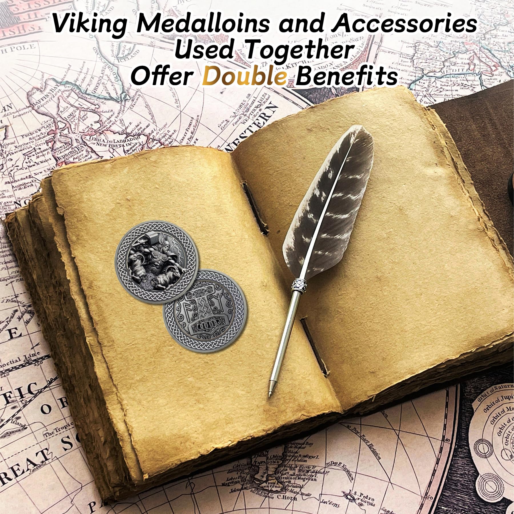 Norse Mythology Viking Thor Hammer Tanngrisnir Tanngnjóstr Coin mysite