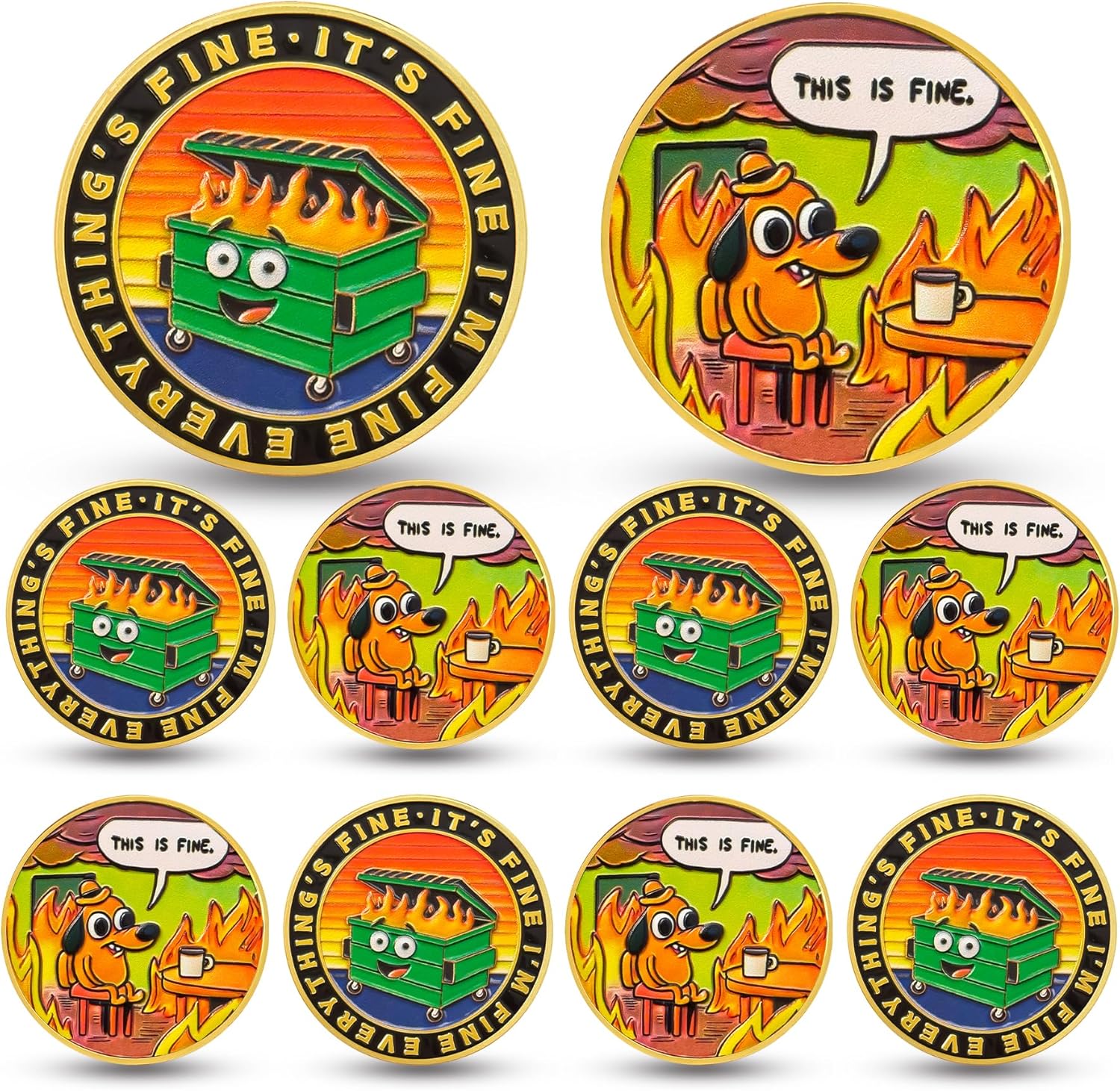 This is Fine Mini Dumpster Fire Challenge Coin mysite