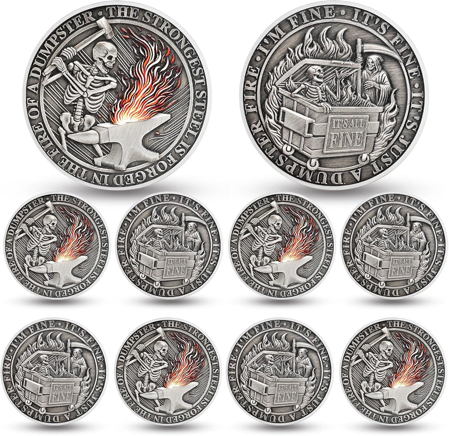 The Strongest Steel Skull Dumpster Fire Challenge Coin mysite