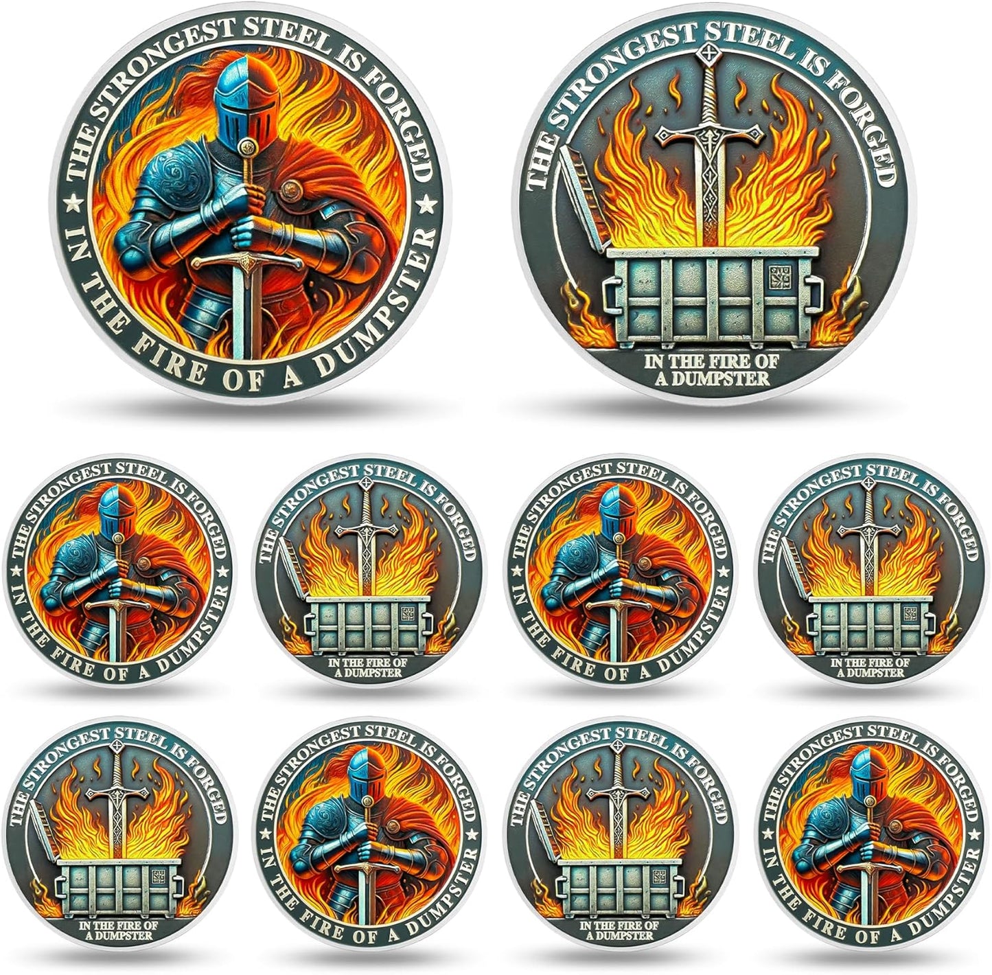 Knight Dumpster Fire Challenge Coin mysite