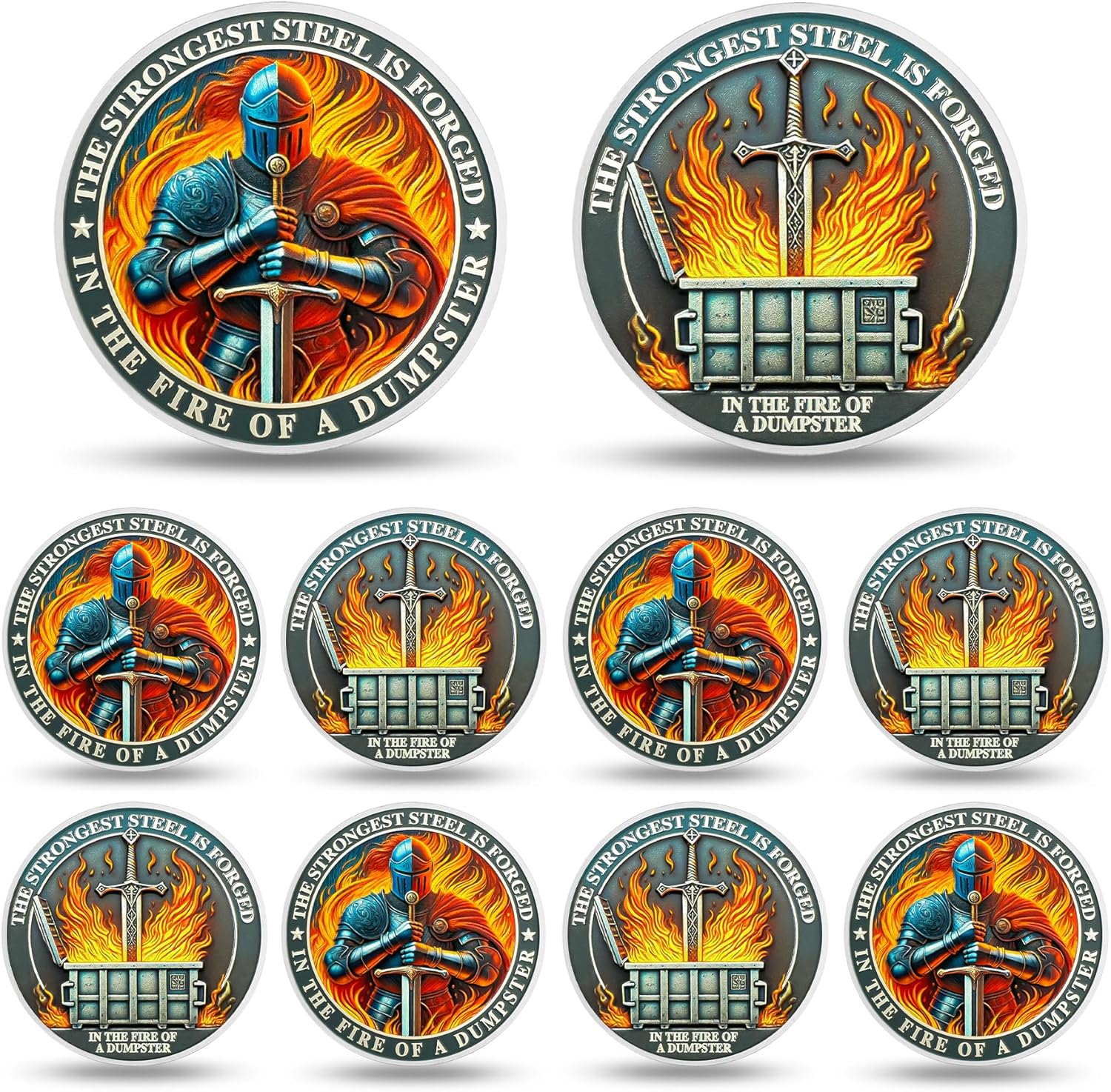 Knight Dumpster Fire Challenge Coin mysite