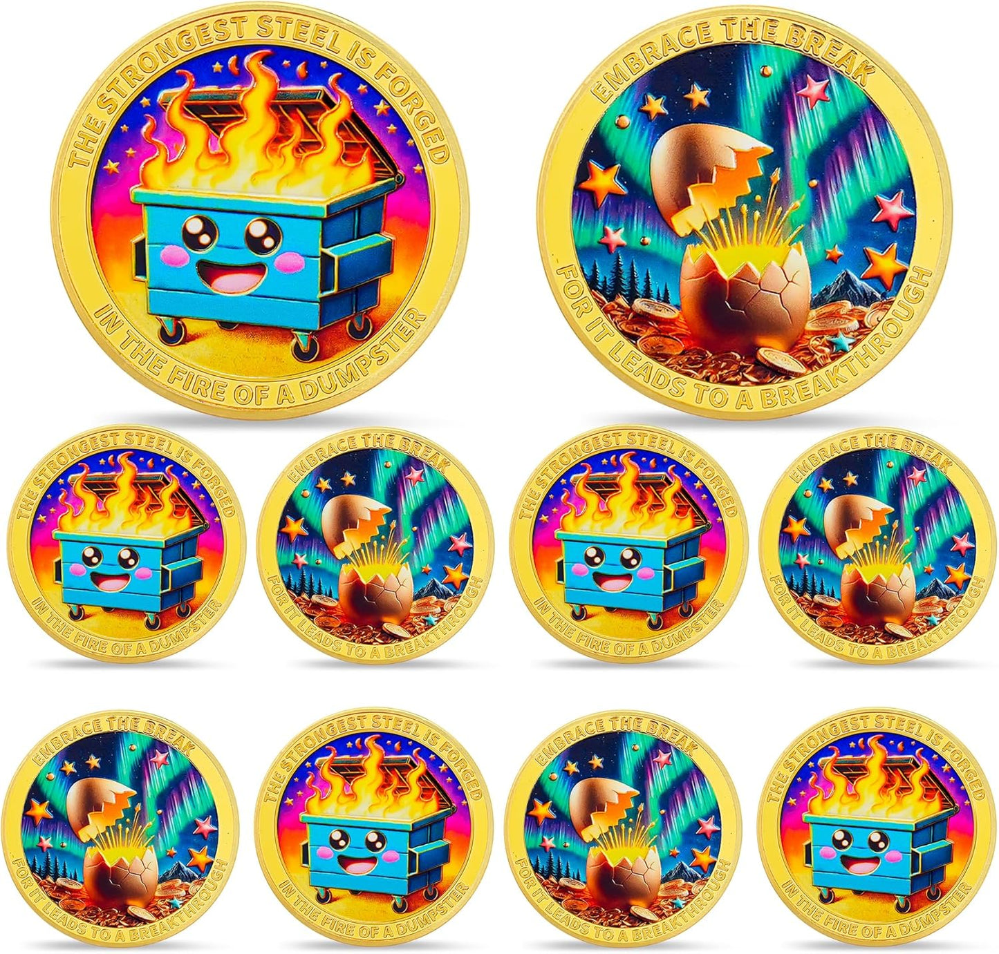 Emerging from Cocoon Dumpster Fire Coin mysite