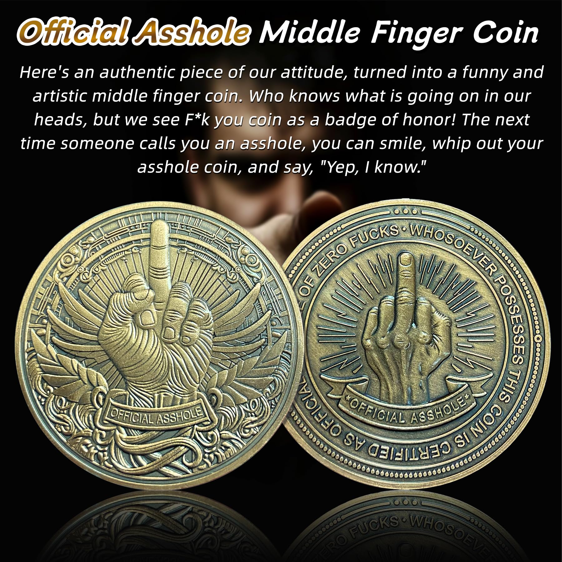 Funny Zero F's Given Challenge Coin mysite