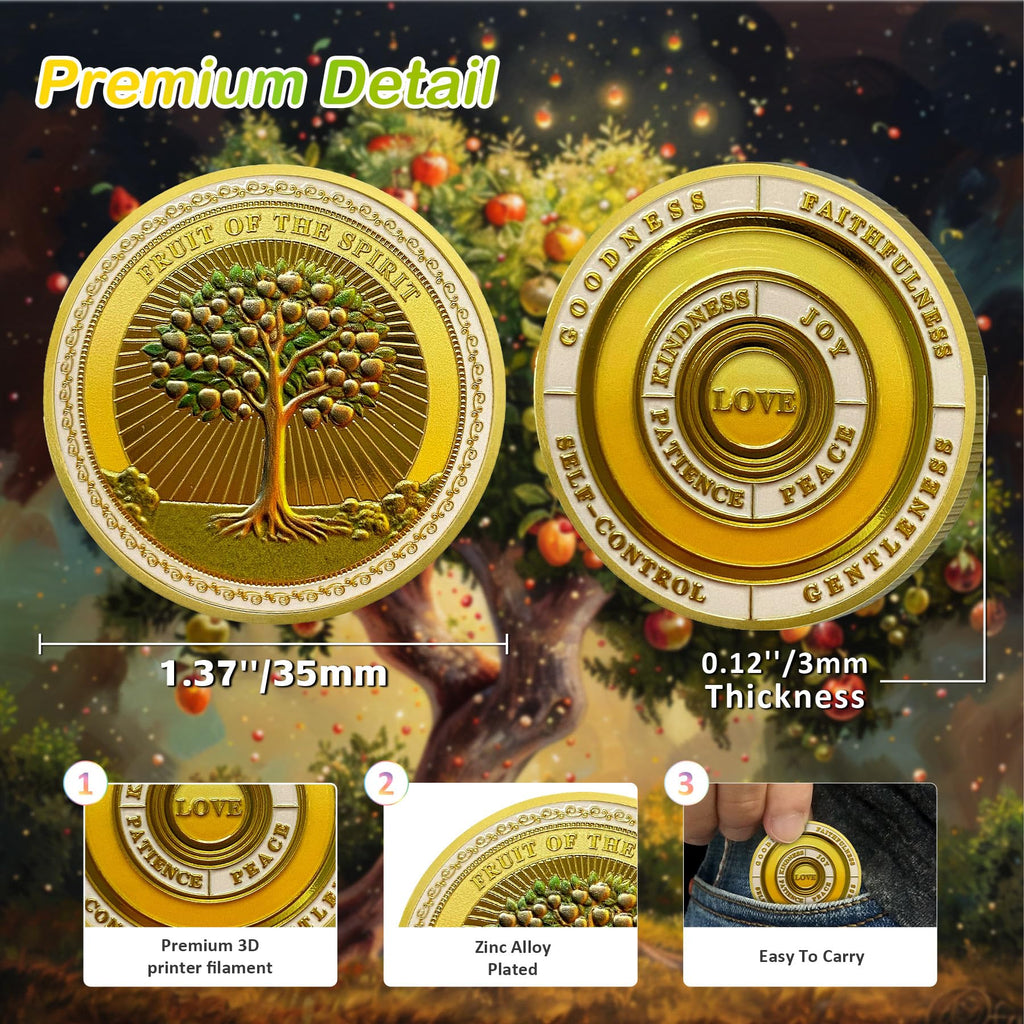 Fruit of The Spirit Christian Challenge Coin mysite