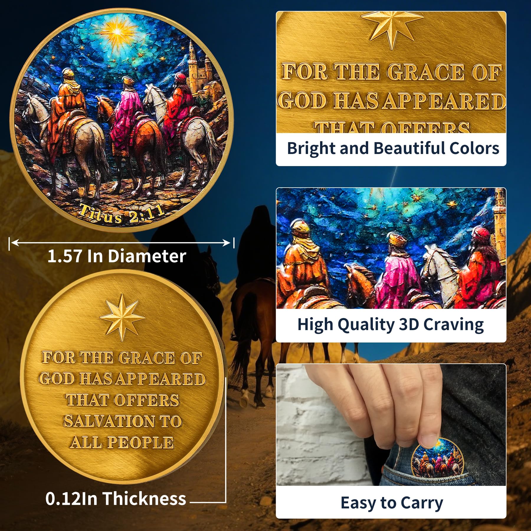 Three Oriental Doctors Prayer Christian Challenge Coin mysite