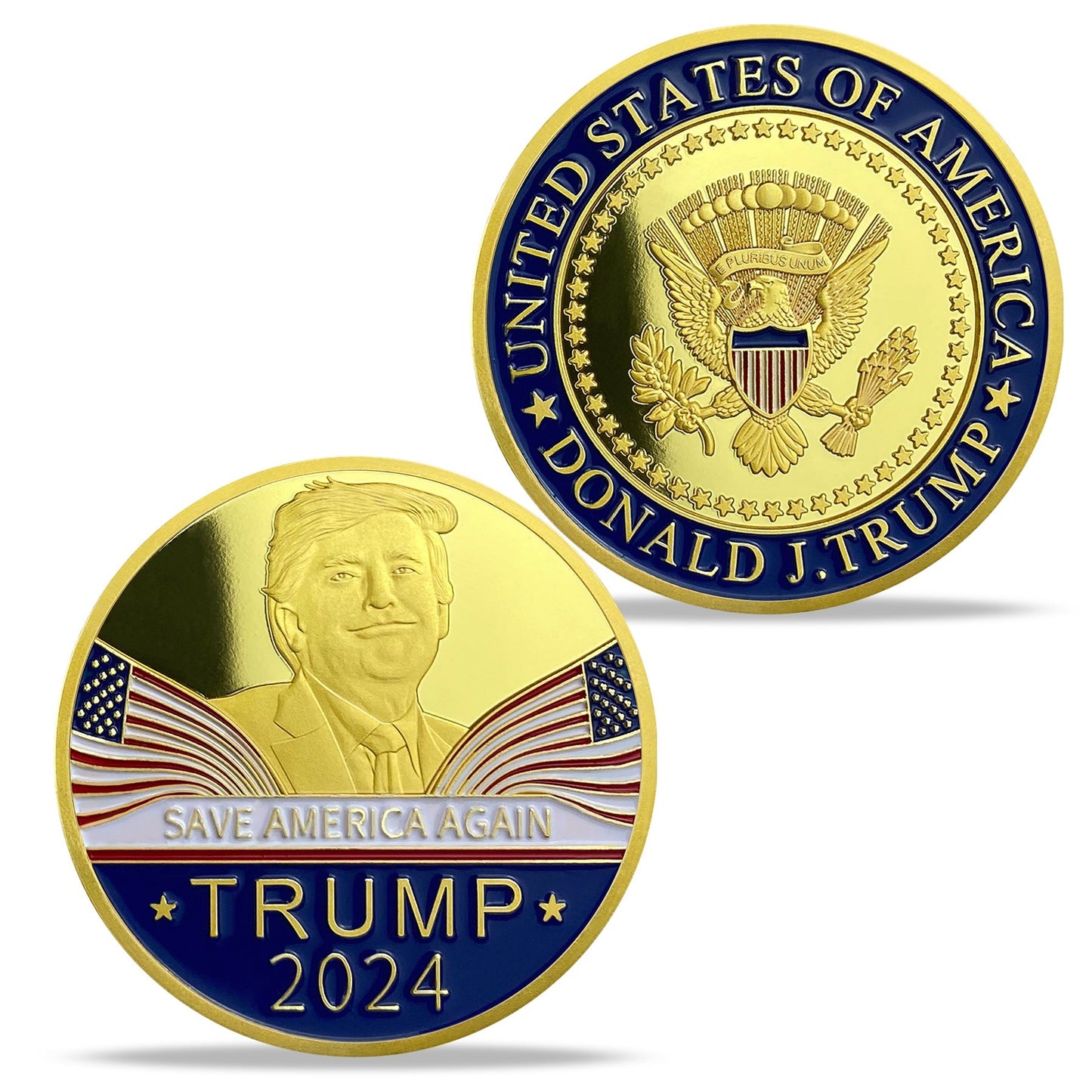 Trump 2024 The President Seal Challenge Coin 3D Gold Finish Collectible Gift Coin mysite