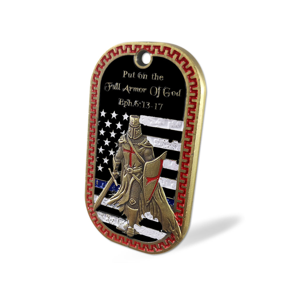 Put on The Whole Armor of God Dog Tag Pendant Necklace mysite