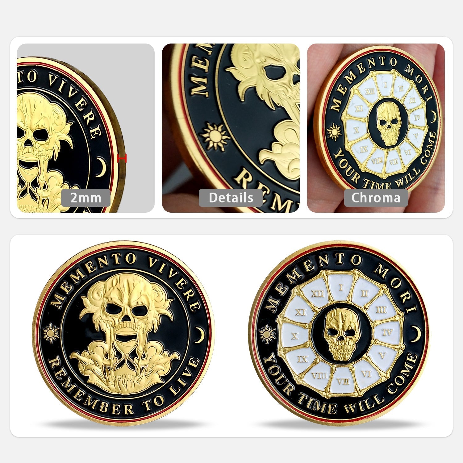 Memento Mori Coin-Momento Mori Coins for Daily Stoic Practice, Remember to Live EDC Coin mysite