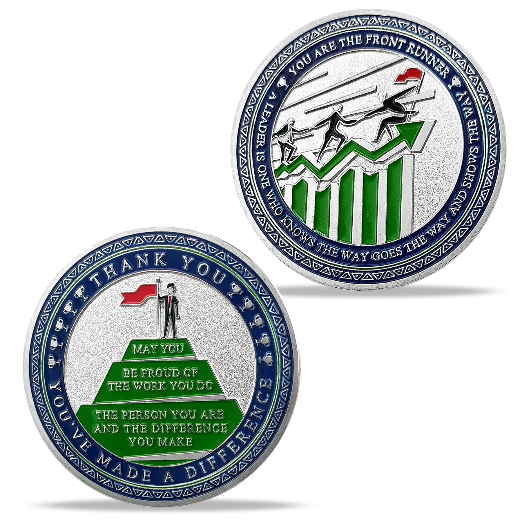 Encouragement Challenge Coin-Employee Appreciation Gifts Inspirational Thank You Coin for Students and Cowokers-Green Arrow mysite