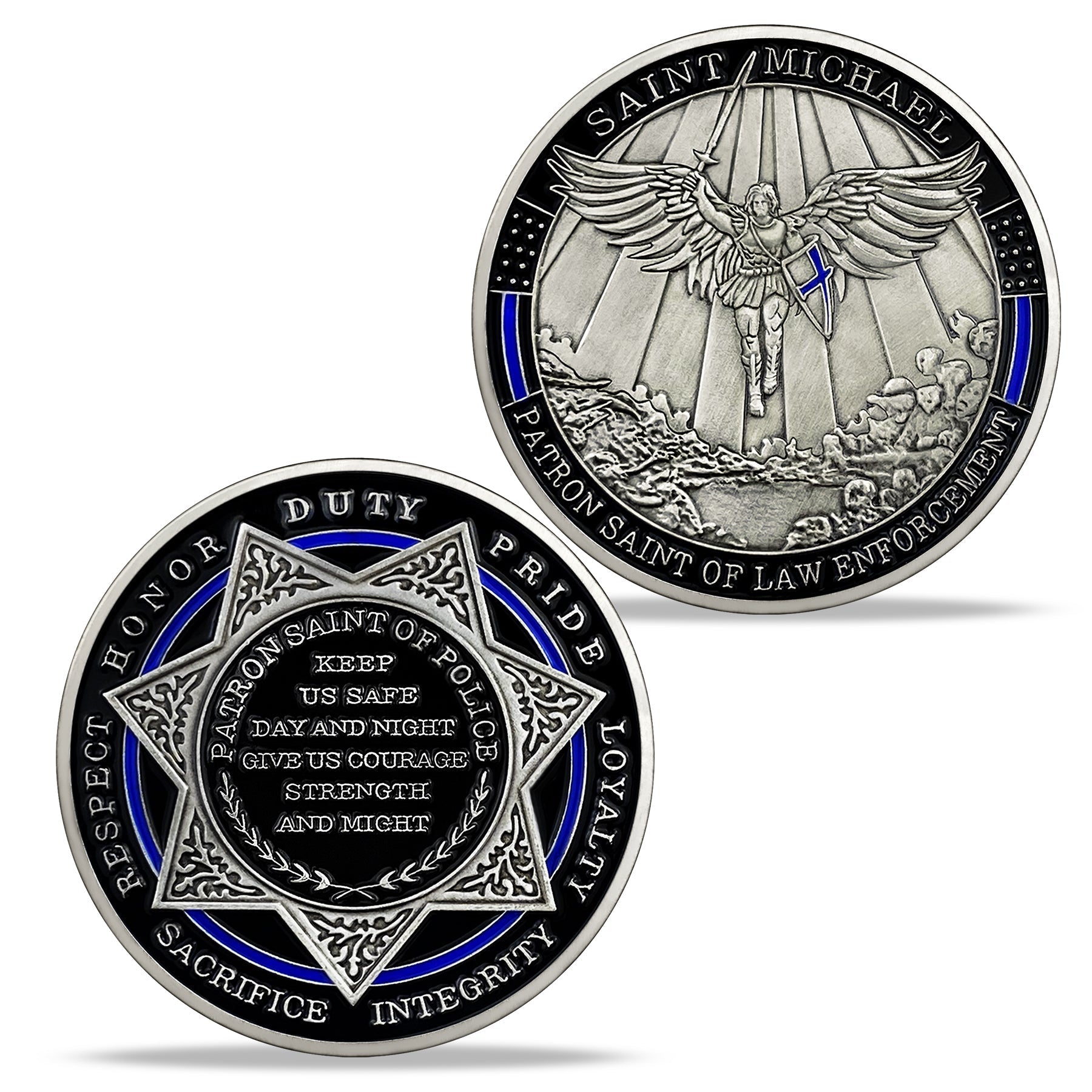 Winged Angel Police Badge Challenge Coin mysite