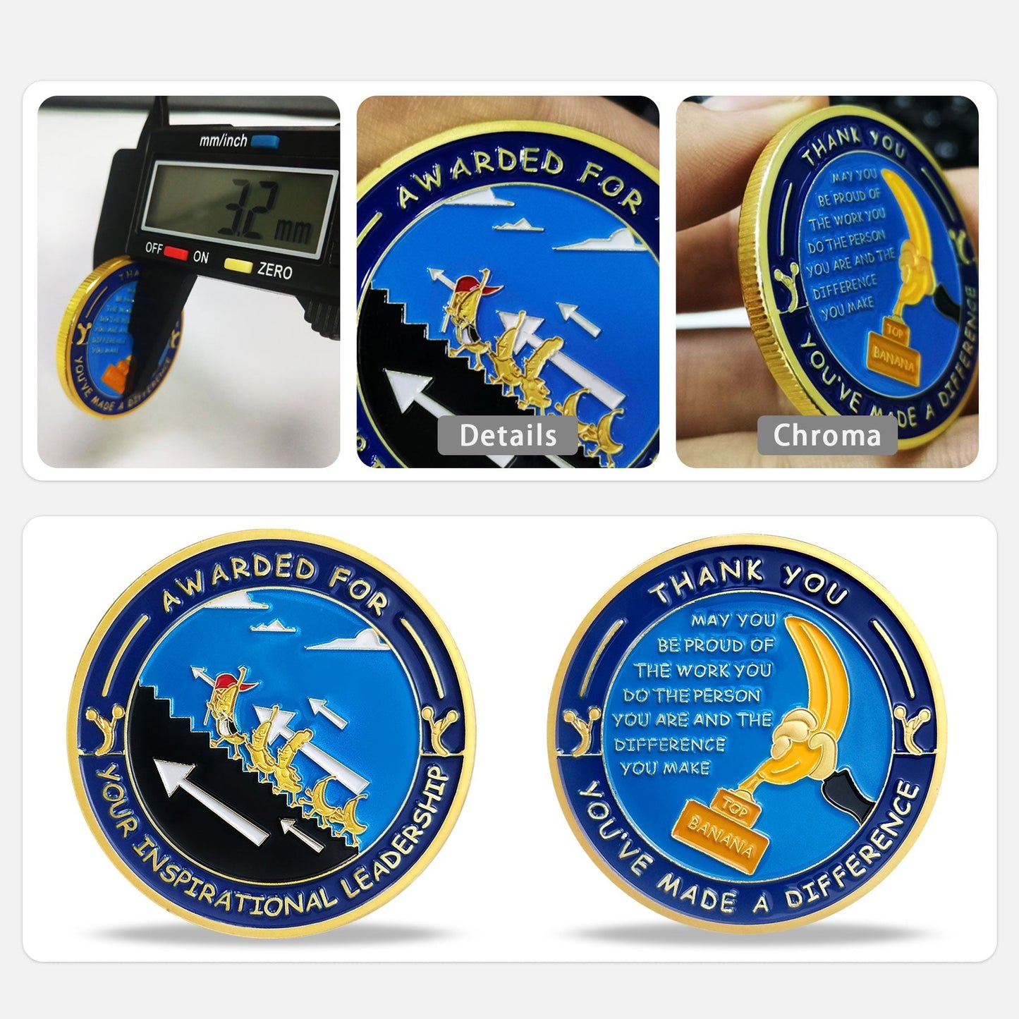 Encouragement Challenge Coin-Employee Appreciation Gifts Inspirational Thank You Coin for Students and Cowokers-Climb Stairs mysite