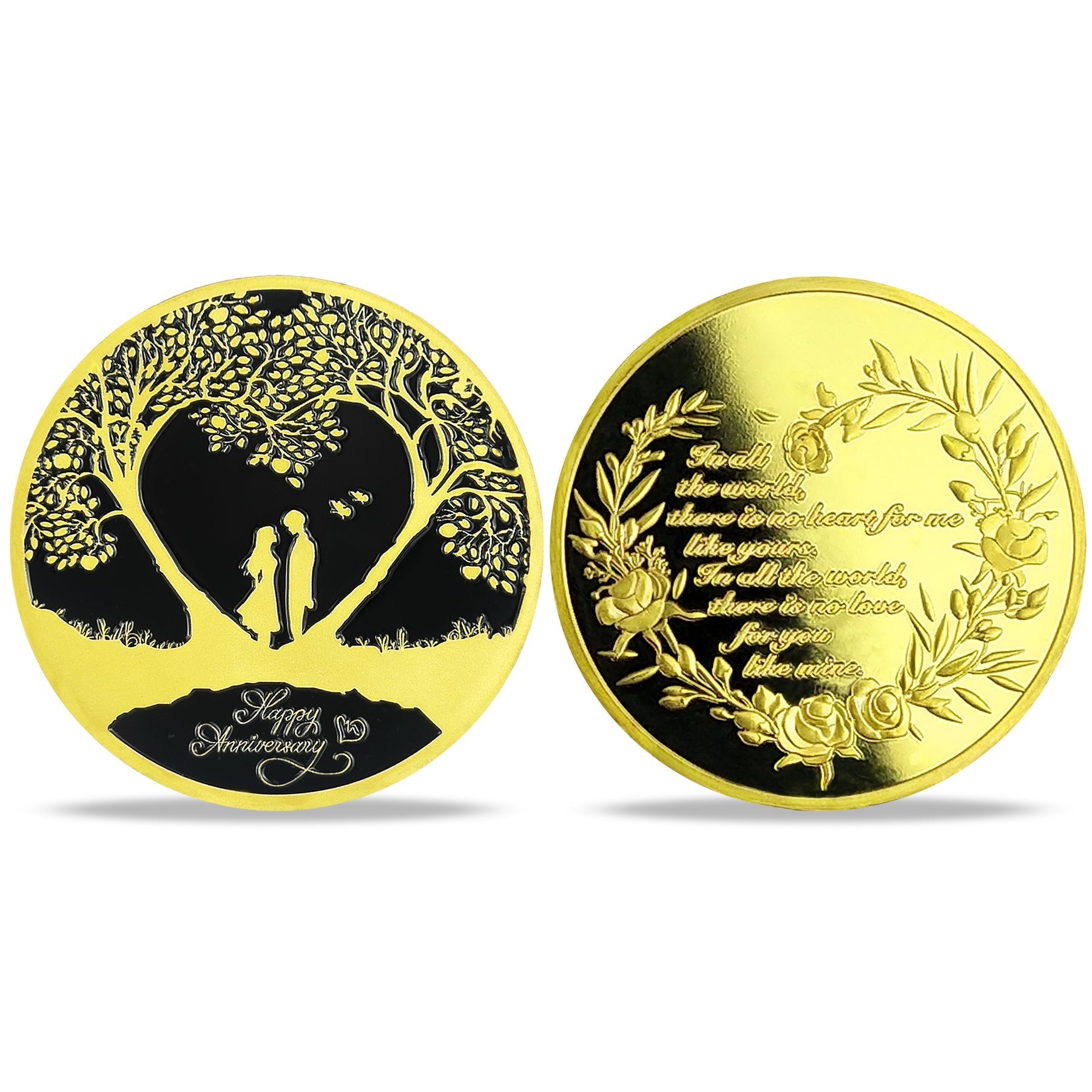 Love Tree-Shaped Wedding Commemorative Coin Anniversary Gift mysite