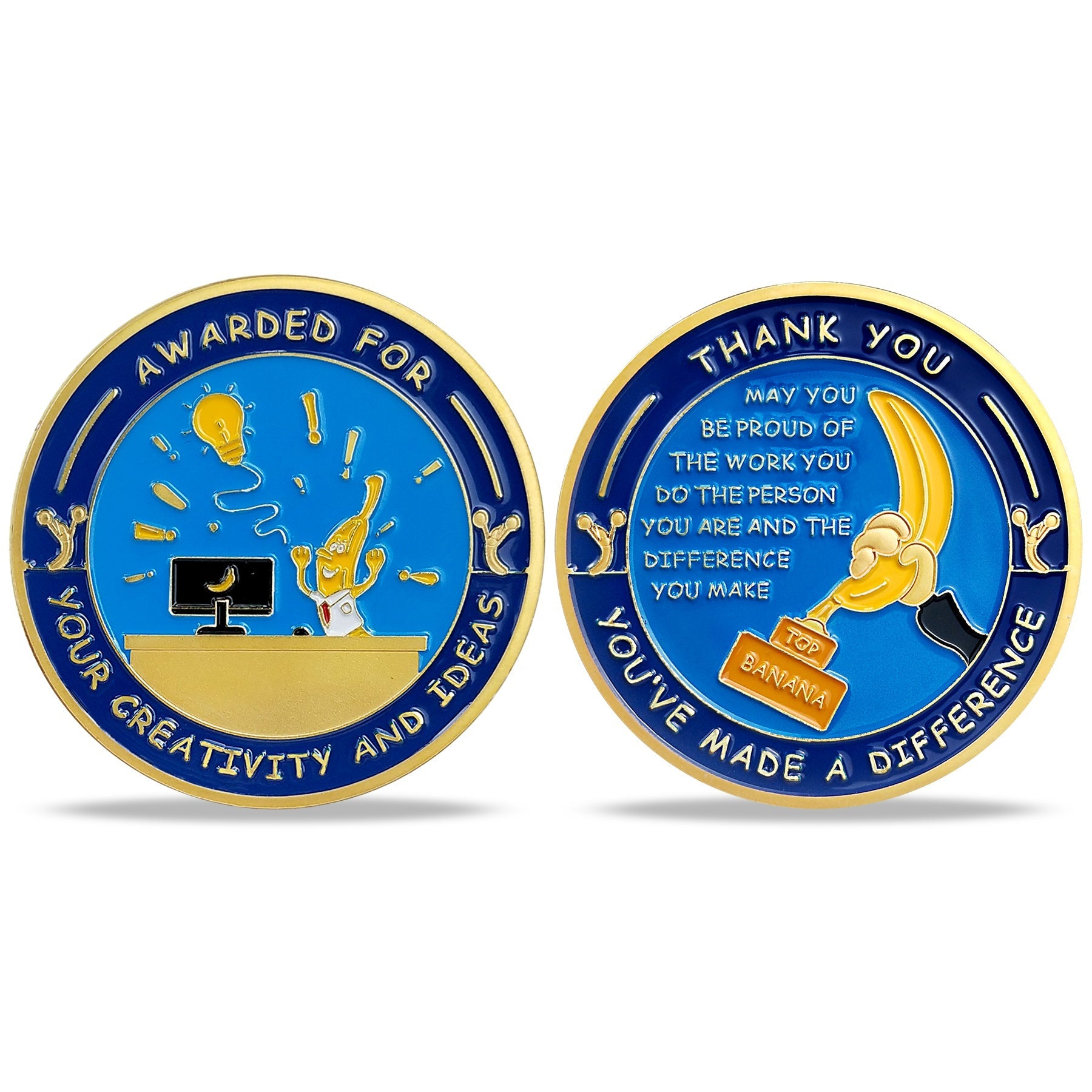Encouragement Challenge Coin-Employee Appreciation Gifts Inspirational Thank You Coin for Students and Cowokers-Light Bulb mysite