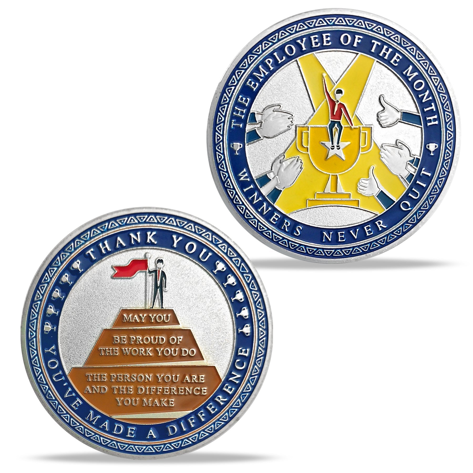 Encouragement Challenge Coin-employee Appreciation Gifts Inspirational Thank You Coin for Students and Cowokers-give You a Thumbs Up mysite