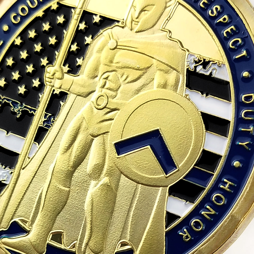 5 Pcs Thin Blue Line Police Challenge Coin Gift Set mysite