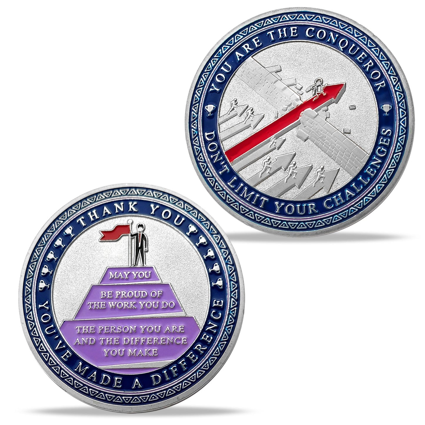 Encouragement Challenge Coin-employee Appreciation Gifts Inspirational Thank You Coin for Students and Cowokers-the Red Arrow Breaks the Wall mysite