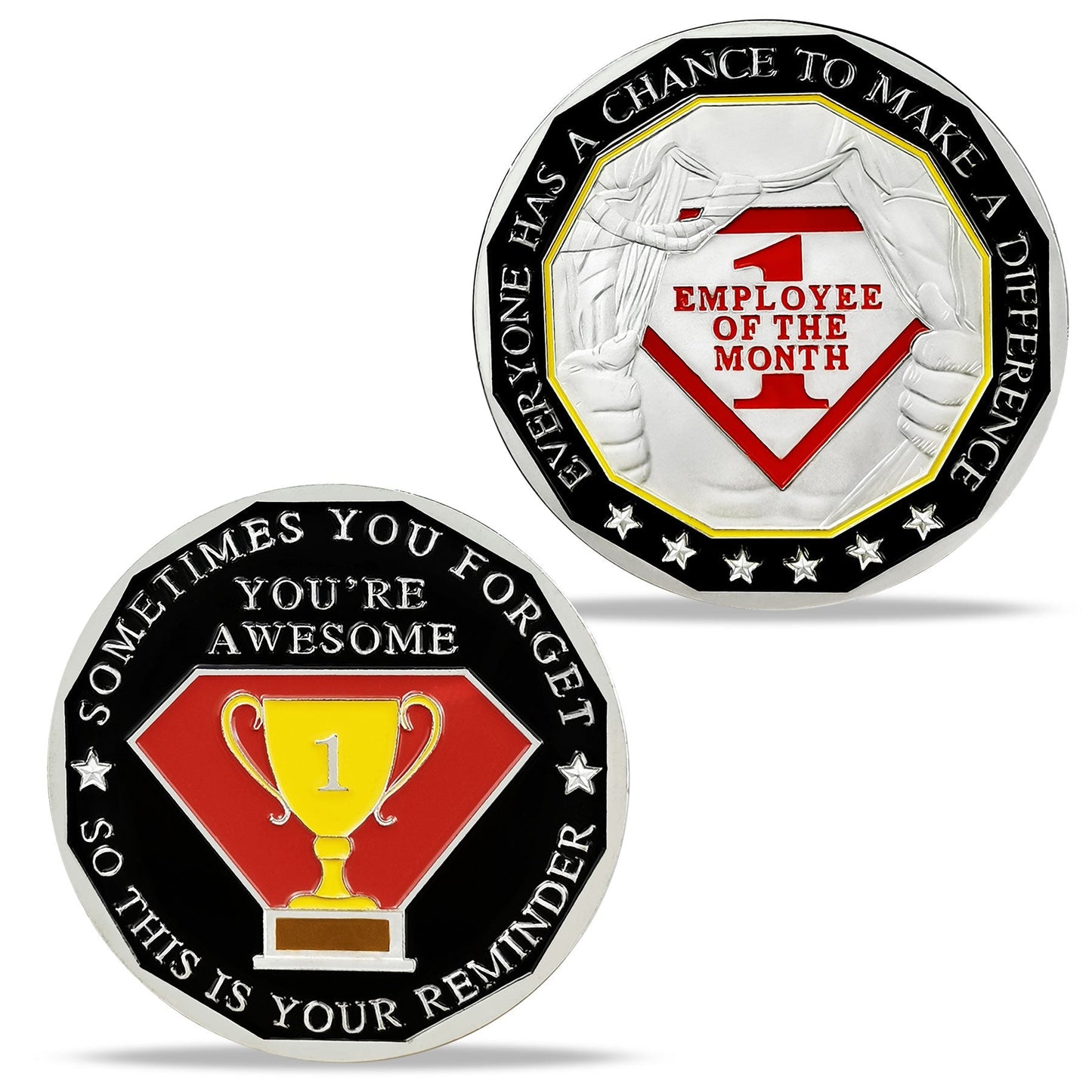 Encouragement Challenge Coin-employee Appreciation Gifts Inspirational Thank You Coin for Students and Cowokers-Star of the Month mysite