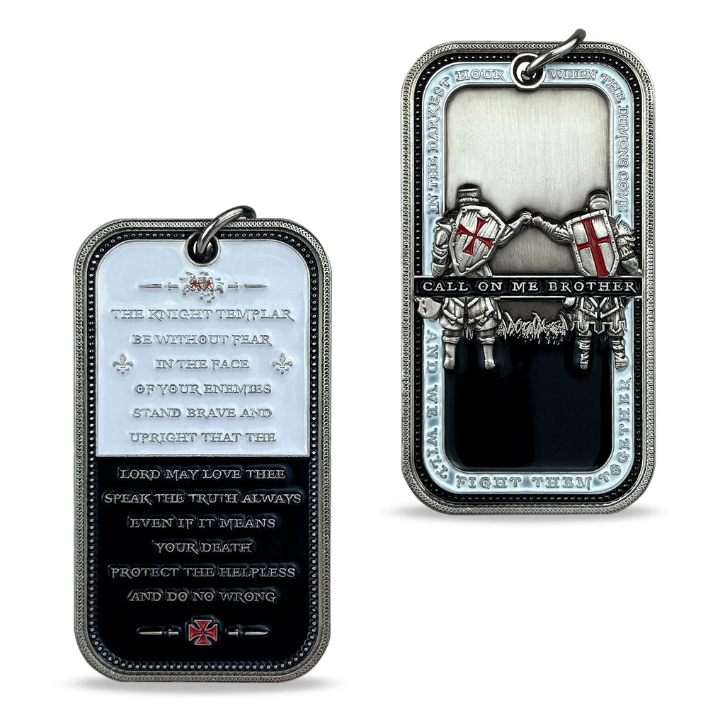 Knights Templar Call On Me Brother Dog Tag Pendant Military Necklace mysite