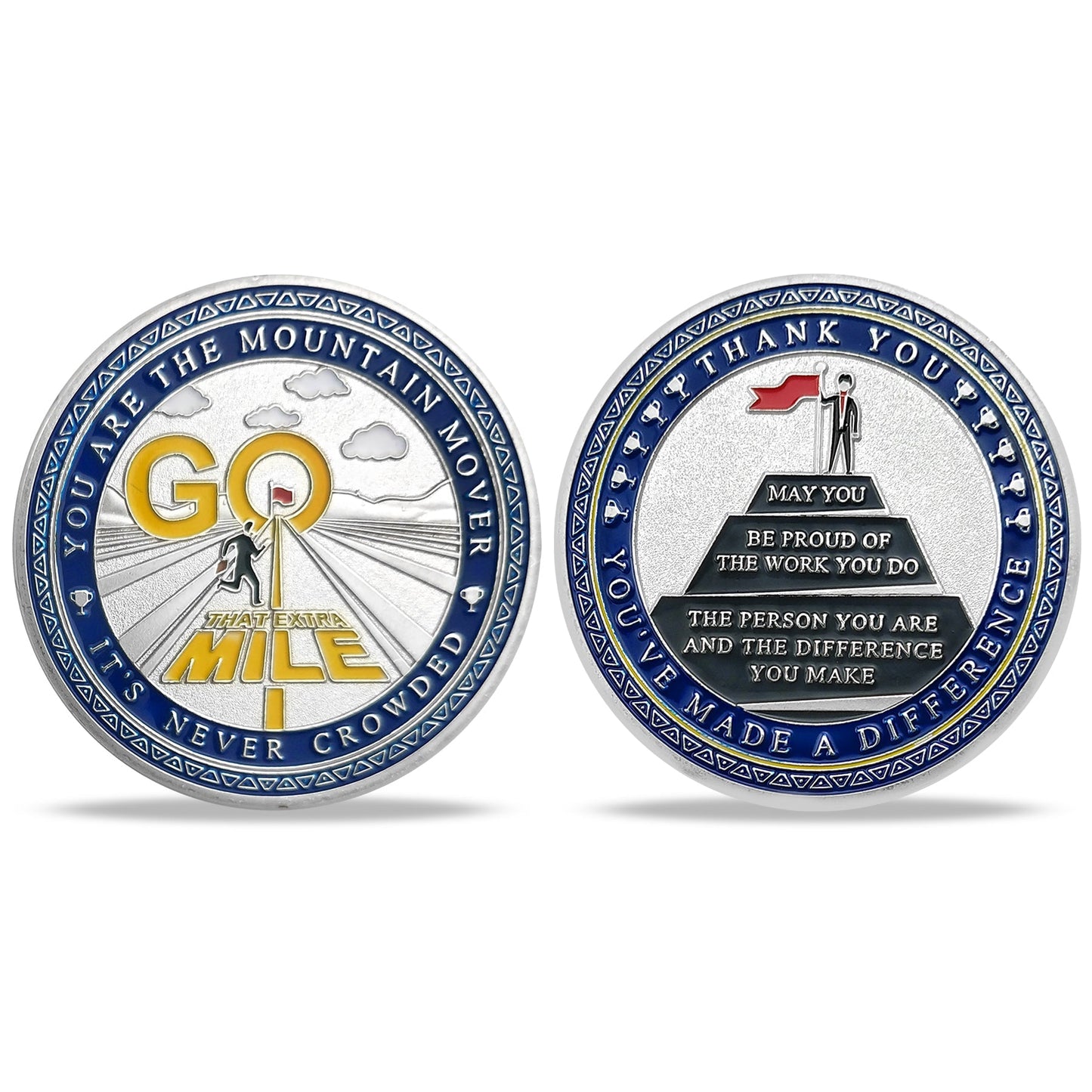 Encouragement Challenge Coin-employee Appreciation Gifts Inspirational Thank You Coin for Students and Cowokers-roads and Red Flags mysite