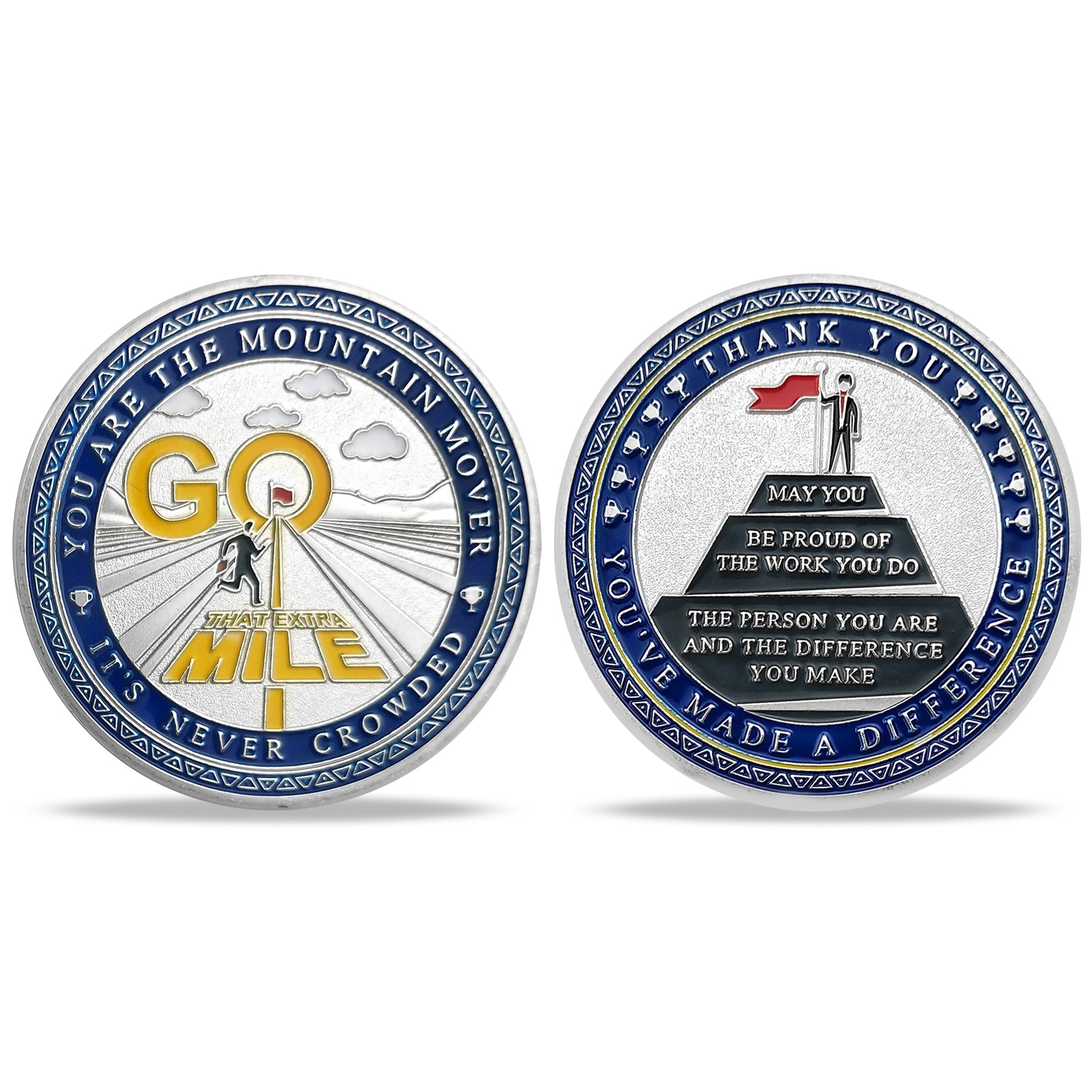 Encouragement Challenge Coin-employee Appreciation Gifts Inspirational Thank You Coin for Students and Cowokers-roads and Red Flags mysite
