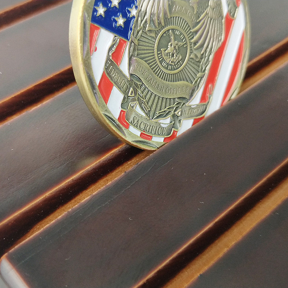 4 Rows Solid Wood Mini Challenge Coin Display mysite