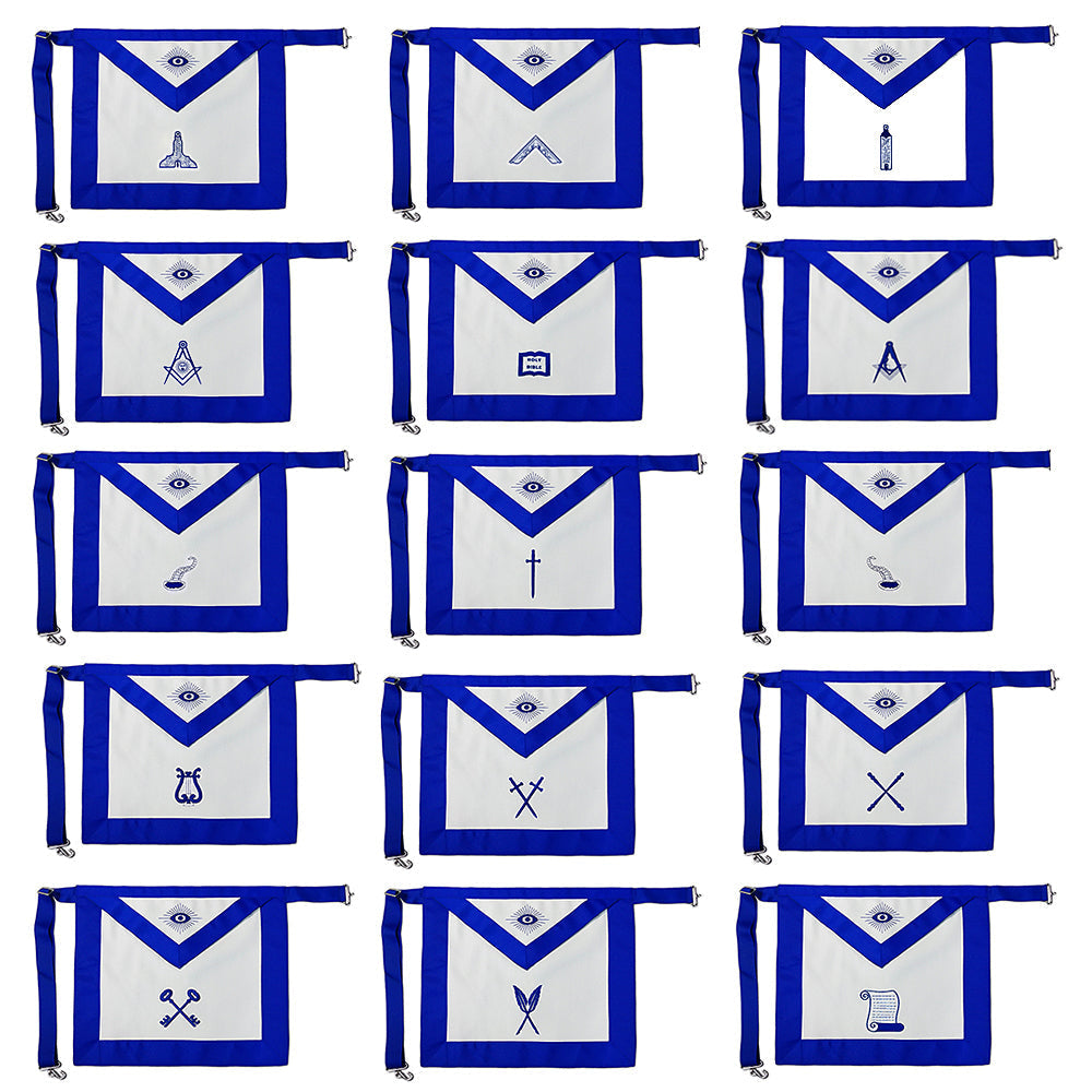 Masonic Blue Lodge 15 Stations Apron Bundle mysite