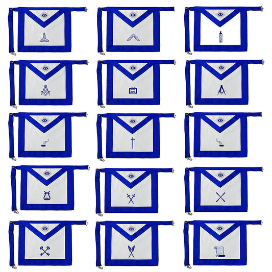 Masonic Blue Lodge 15 Stations Apron Bundle mysite