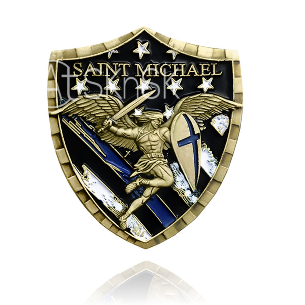 Police A Thin Blue Line Shield Badge Challenge Coin mysite