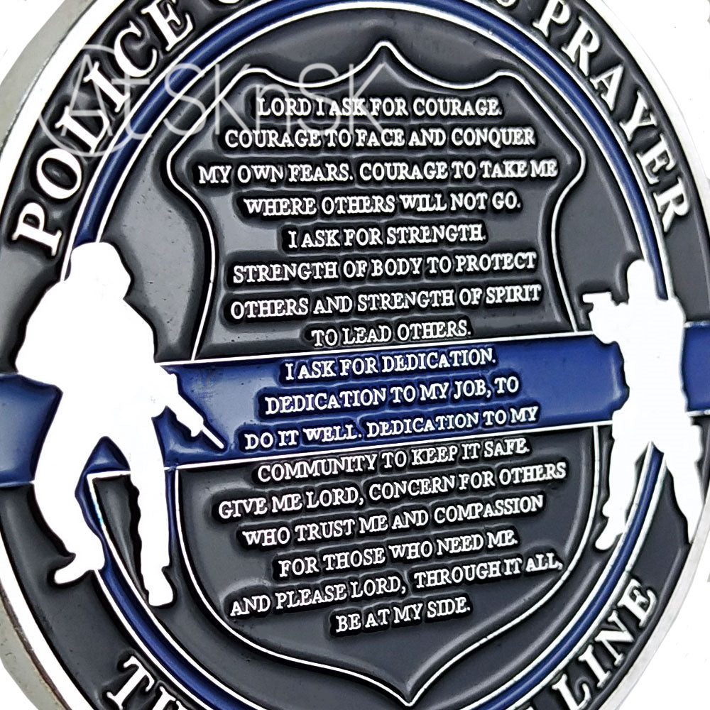 Guardian Angel Police Prayer Challenge Coin Sliver Religious Gift Coin mysite