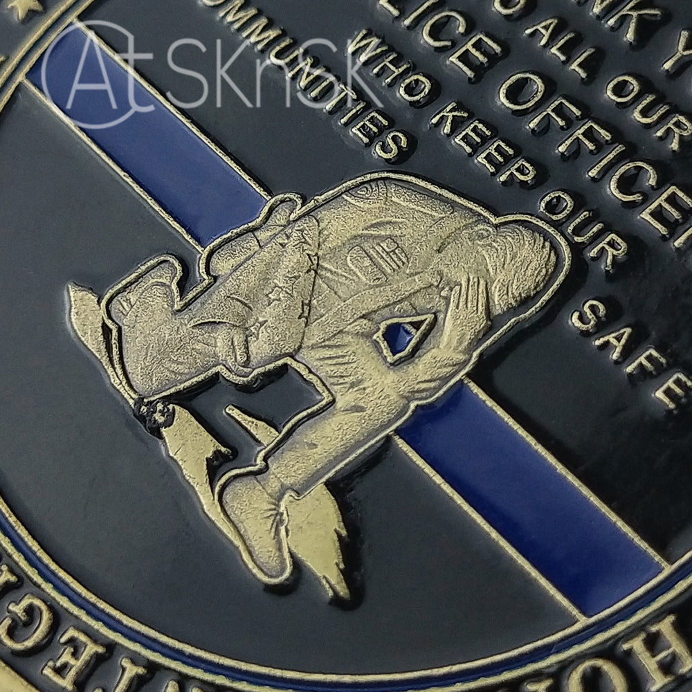 Law Enforcement Prayer Challenge Coin Bronze Crusader Warrior Police Collectible mysite