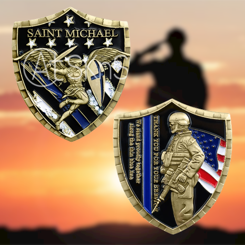 Police A Thin Blue Line Shield Badge Challenge Coin mysite