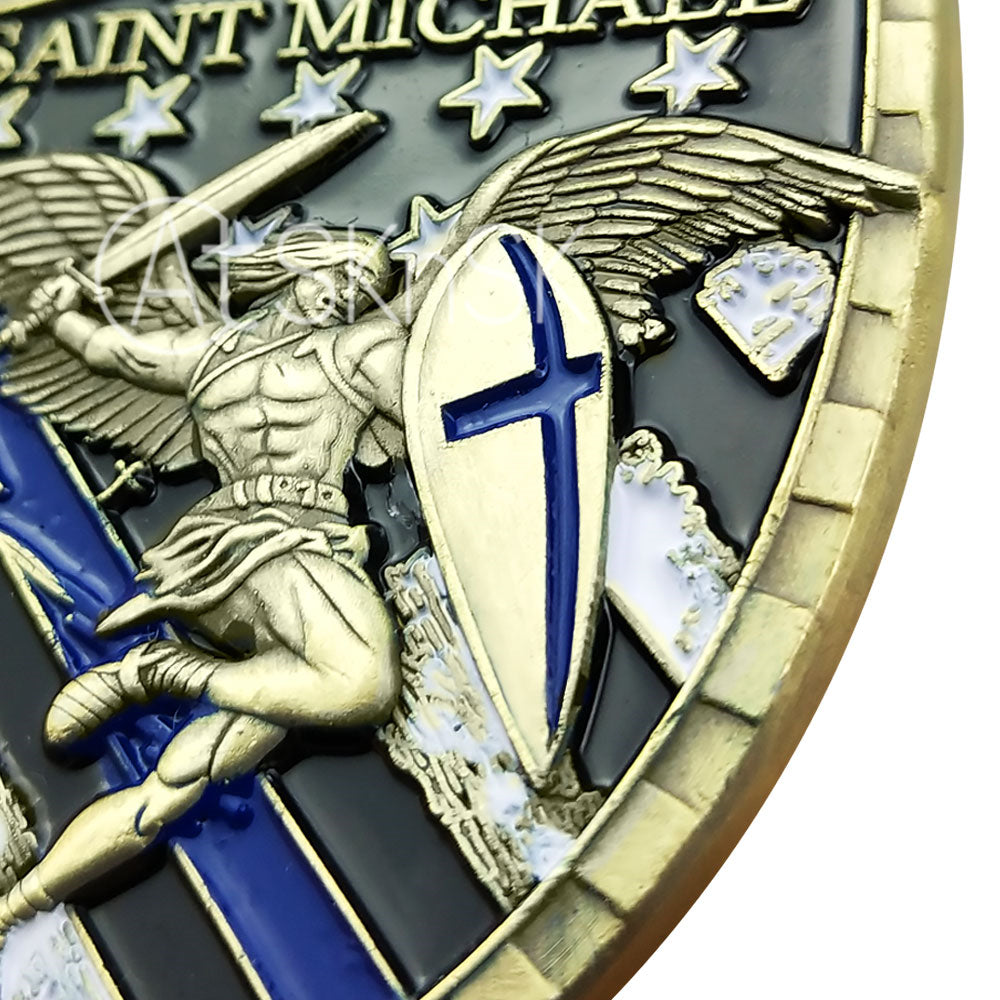 Police A Thin Blue Line Shield Badge Challenge Coin mysite