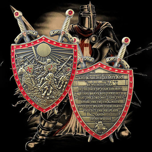 Knights Templar Double Sword Challenge Coin mysite