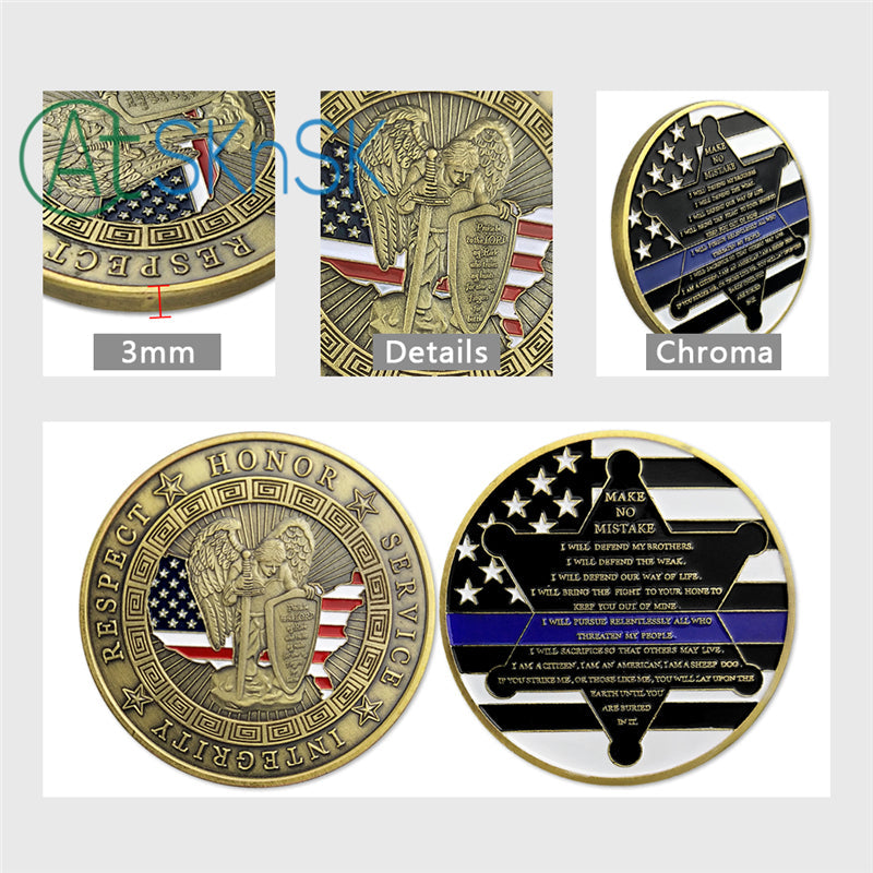 Police Armor of God Motto Challenge Coin mysite