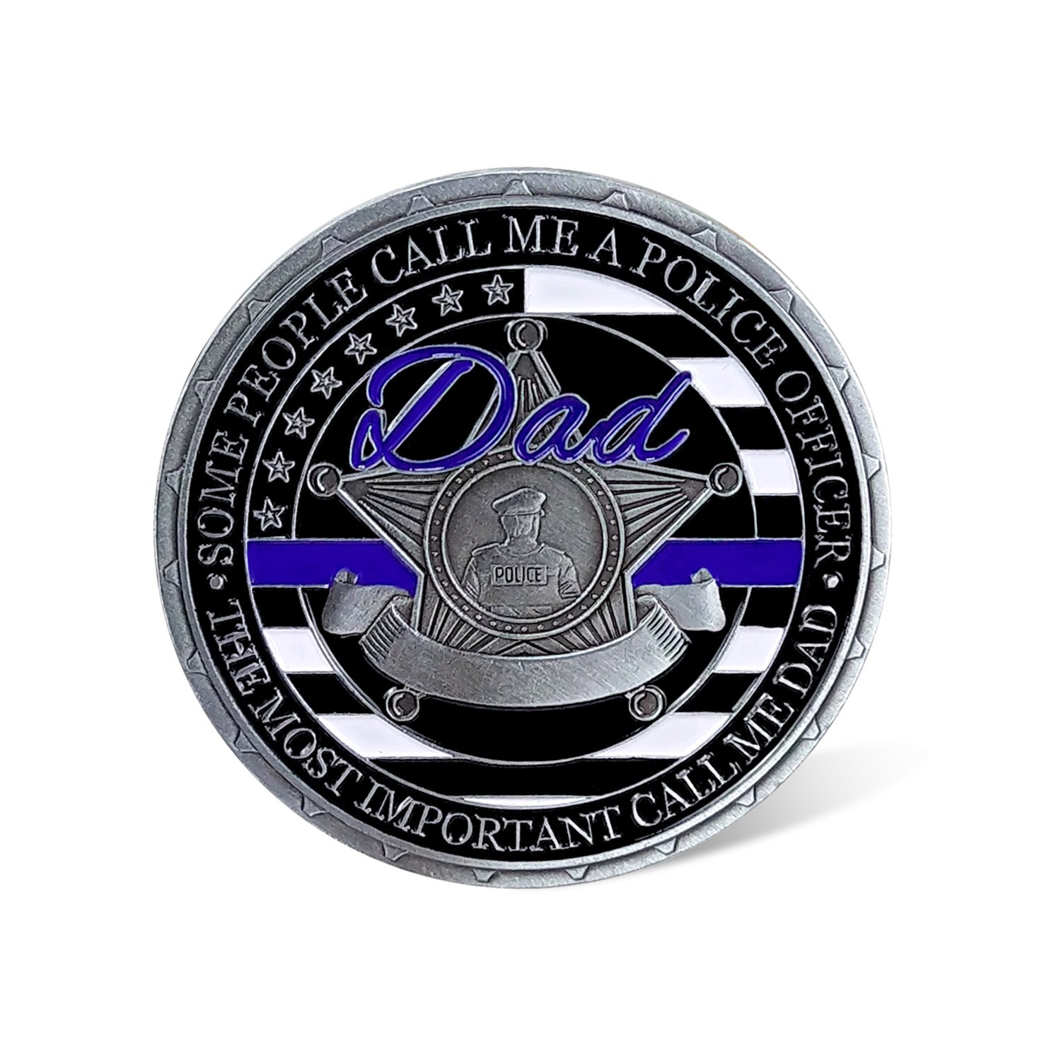 Police Officer Family Challenge Coin Honor Dad Father Respect Collectible Gift Coin mysite