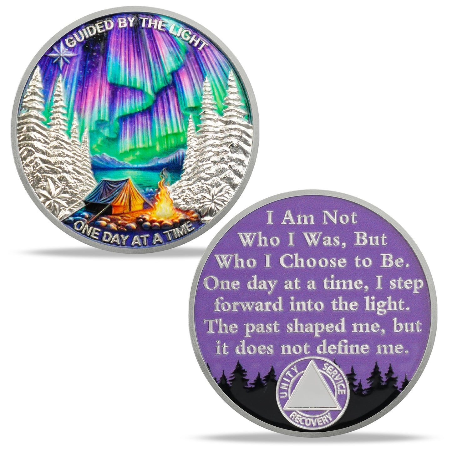 Personalized One Day at a Time Sobriety Coin AA Chips Recovery Gifts Sober Affirmation Token mysite
