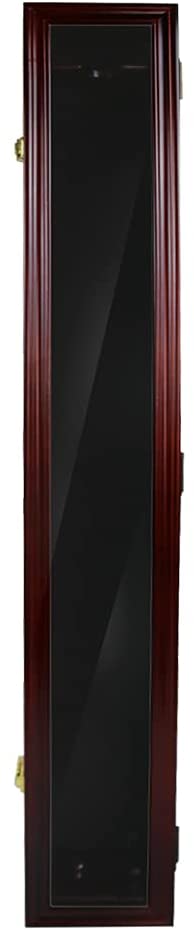 Baseball Bat Display Case Solid Wood Frame with Grass Transparent Door Holder Rack Cabinet Wall Mounted Shadow Box Vertical or Horizontal DecoWoodo