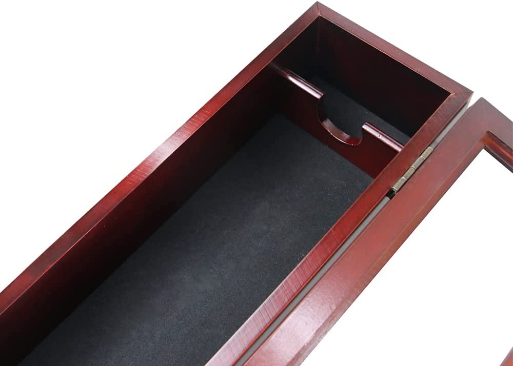 Baseball Bat Display Case Solid Wood Frame with Grass Transparent Door Holder Rack Cabinet Wall Mounted Shadow Box Vertical or Horizontal DecoWoodo